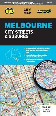 Melbourne City Streets & Suburbs Map 362 7th ed (waterproof) -  UBD Gregory's