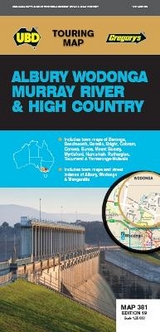 Albury Wodonga Murray River & High Country Map 381 19th ed - UBD Gregory's