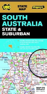 South Australia State & Suburban Map 570 27th ed - UBD Gregory's