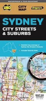 Sydney City Streets & Suburbs Map 262 6th ed (waterproof) - UBD Gregory's