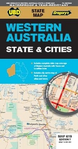 Western Australia State & Cities Map 619 7th ed (waterproof) - UBD Gregory's