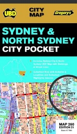 Sydney & North Sydney Pocket City Map 260 21st ed - UBD Gregory's