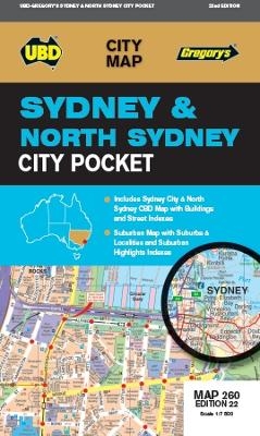 Sydney & North Sydney Pocket Map 260 22nd ed -  UBD Gregory's