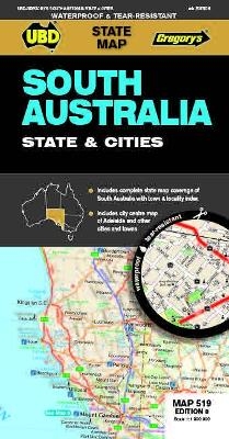 South Australia State & Cities Map 519 8th ed (waterproof) -  UBD Gregory's