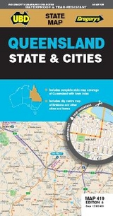 Queensland State & Cities Map 419 8th ed (waterproof) - UBD Gregory's