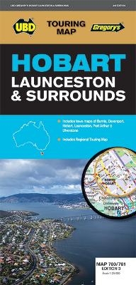 Hobart Launceston & Surrounds Map 780/781 3rd ed -  UBD Gregory's