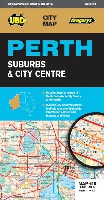 Perth Suburbs & City Centre Map 618 8th ed -  UBD Gregory's