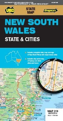 New South Wales State & Cities Map 219 9th ed waterproof -  UBD Gregory's