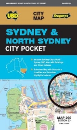 Sydney & North Sydney Pocket Map 260 23rd ed - UBD Gregory's