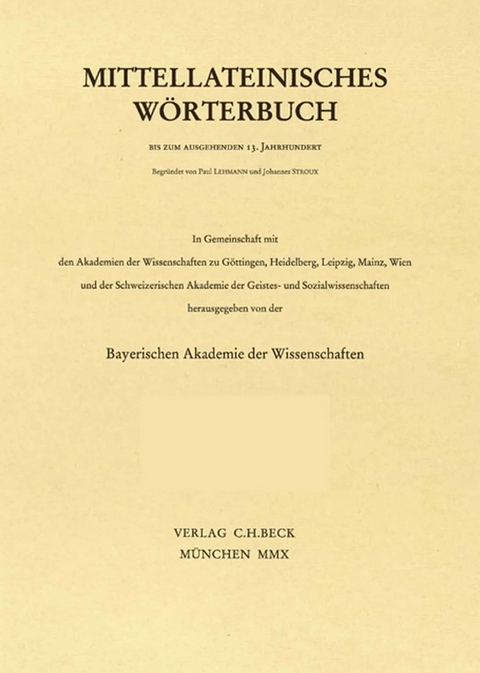 Mittellateinisches Wörterbuch 51. Lieferung (irroro - kyrius)