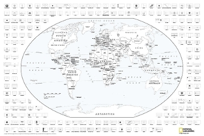 World Coloring Map [tubed] - National Geographic Maps