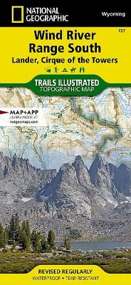 Wind River Range South Map [lander, Cirque Of The Towers] - National Geographic Maps