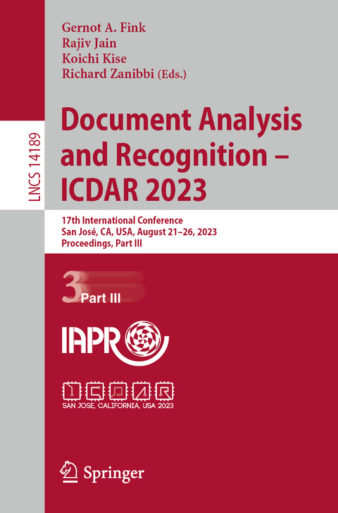 Document Analysis and Recognition - ICDAR 2023 - 