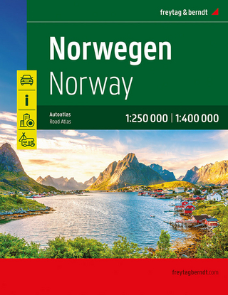 Norwegen, Autoatlas 1:250.000 - 1:400.000, freytag & berndt - 