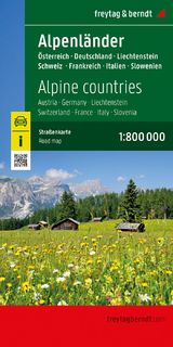 Alpenländer, Straßenkarte 1:800.000, freytag & berndt