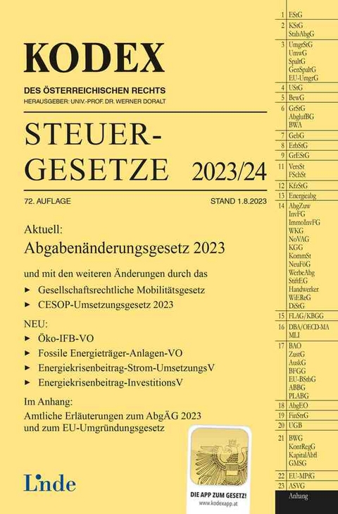 KODEX Steuergesetze 2023/24 - Andrei Bodis