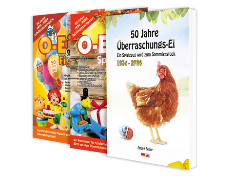 Das O-Ei-A 2er Bundle 2024/25 - Die Jubiläumsausgabe! – O-Ei-A Figuren und O-Ei-A Spielzeug sowie das Buch „50 Jahre Überraschungs-Ei“ - André Feiler