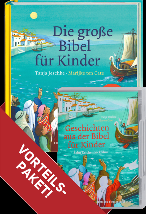 Die große Bibel für Kinder. Kombi-Paket (Buch + DVD) - Tanja Jeschke