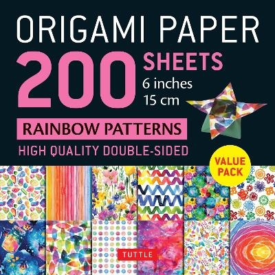 Origami Paper 200 sheets Rainbow Patterns 6" (15 cm) - 