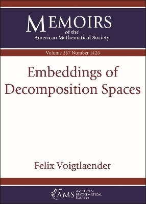 Embeddings of Decomposition Spaces - Felix Voigtlaender