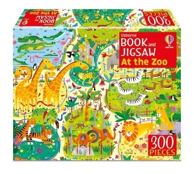 Usborne Book and Jigsaw At the Zoo - Kirsteen Robson