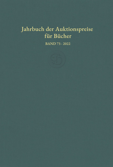 Jahrbuch der Auktionspreise für Bücher, Handschriften und Autographen