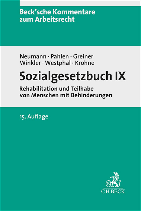 Sozialgesetzbuch IX - Dirk Neumann, Ronald Pahlen, Stefan Greiner