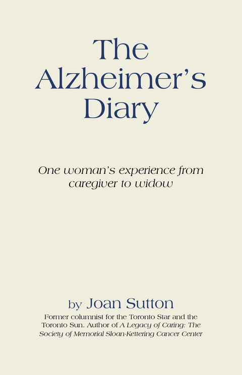 Alzheimer'S Diary -  Joan Sutton