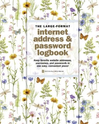 Wildflower Garden Large Internet Address & Password Logbook