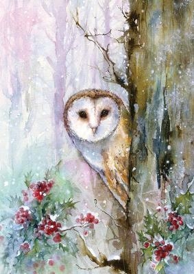 Woodland Owl Small Boxed Holiday Cards (20 Cards, 21 Self-Sealing Envelopes) - 