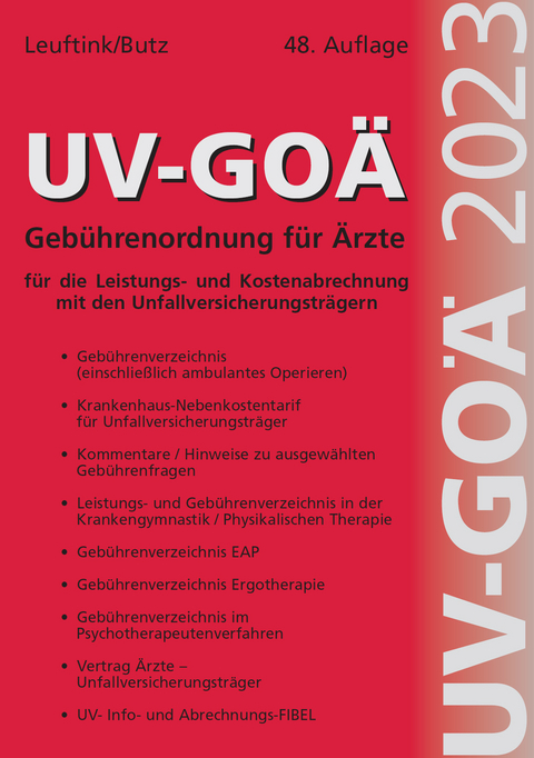 UV-GOÄ Gebührenordnung für Ärzte - 