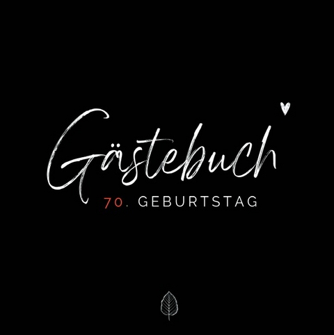 70. Geburtstag- Premium Gästebuch Blanko - Sara Klein