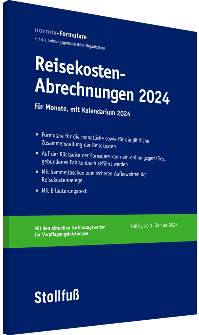 Reisekosten-Abrechnung 2024 mit Kalendarium