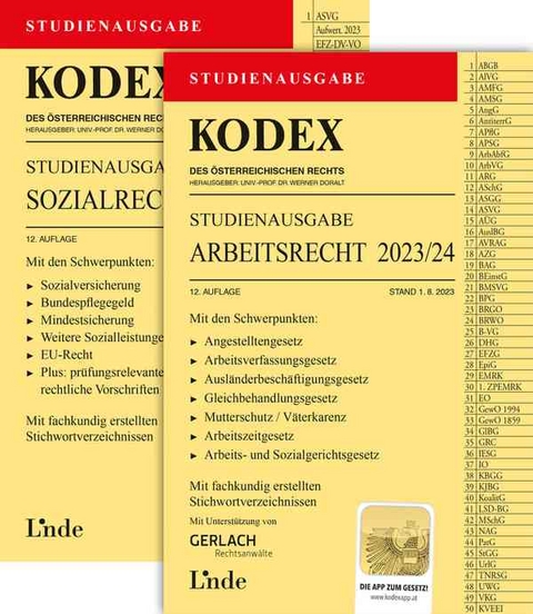 KODEX-Paket Studienausgabe Arbeits- und Sozialrecht 2023/24 - 