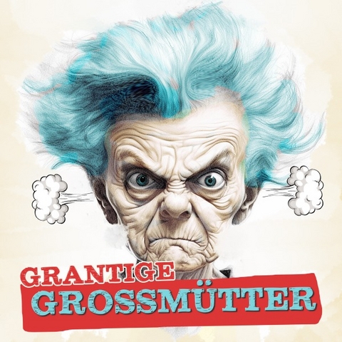 Grantige Grossmütter Malbuch für Erwachsene - Monsoon Publishing, Musterstück Grafik