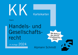 Karteikarten Handels- und Gesellschaftsrecht - Claudia Haack