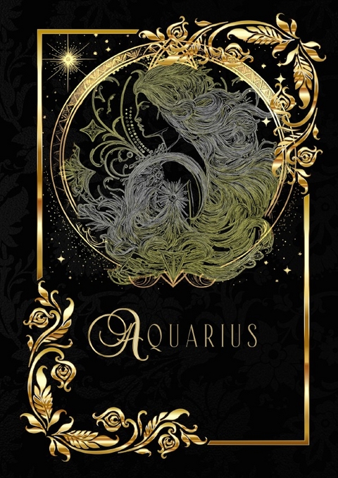 Zodiac Aquarius Notebook - Chris Bee ArtDesign