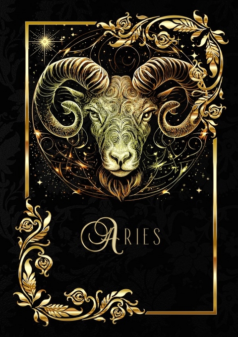 Astrologie Notizbücher / Zodiac Aries Notebook - Chris Bee ArtDesign