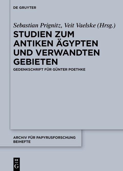 Studien zum antiken Ägypten und verwandten Gebieten - 