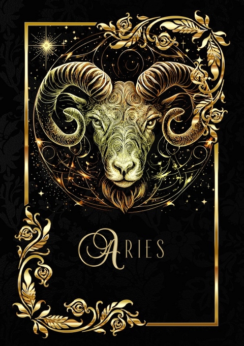 Zodiac Aries Notebook - Chris Bee ArtDesign