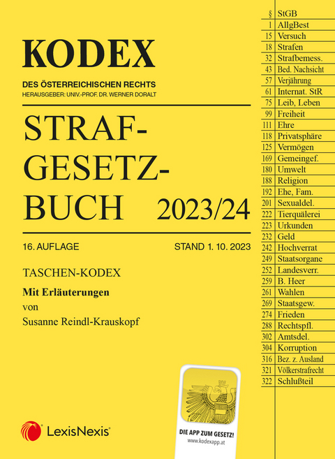 Taschen-Kodex Strafgesetzbuch 2023 - inkl. App - 