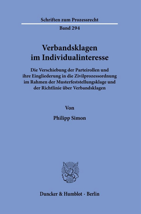 Verbandsklagen im Individualinteresse. - Philipp Simon