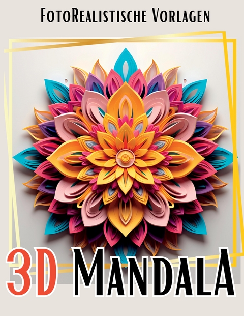 3D Mandala Malbuch „Black & White“ - Lucy´s Schwarze Malbücher