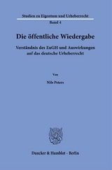 Die öffentliche Wiedergabe. - Nils Peters