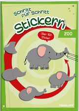 Stickern Schritt für Schritt. Zoo