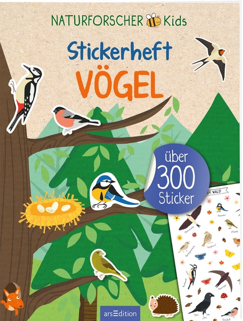 Naturforscher-Kids – Stickerheft Vögel