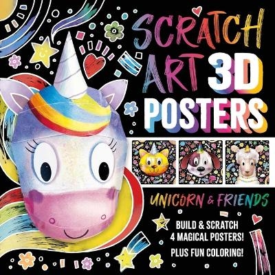 Scratch Art 3D Posters: Unicorn & Friends -  Igloobooks