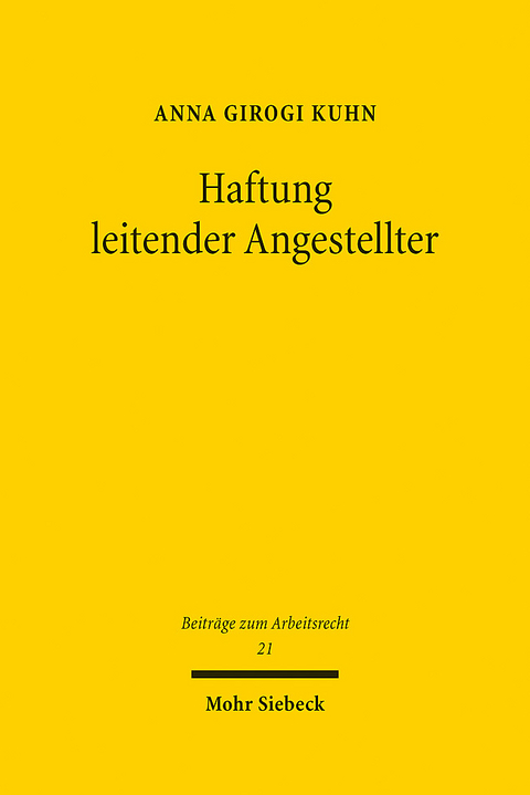 Haftung leitender Angestellter - Anna Girogi Kuhn