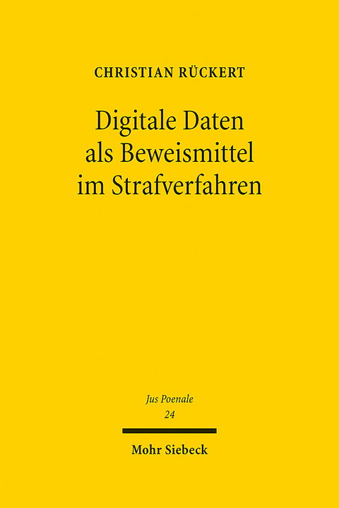 Digitale Daten als Beweismittel im Strafverfahren - Christian Rückert