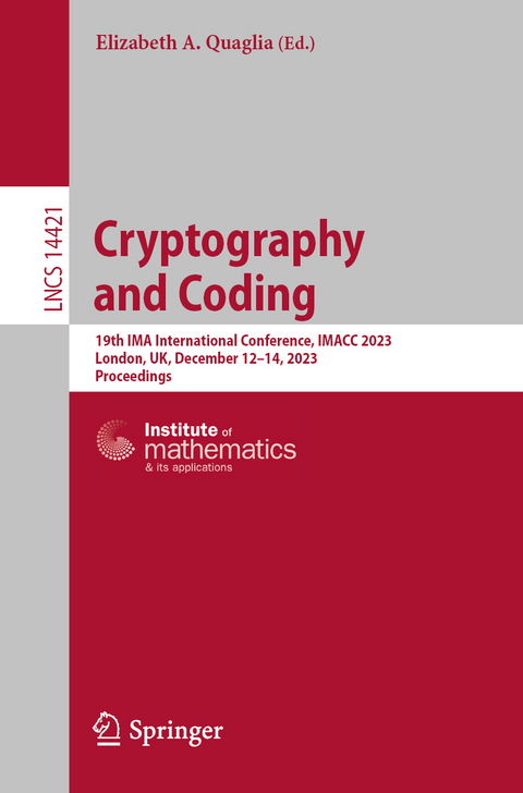 Cryptography and Coding - 